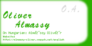 oliver almassy business card